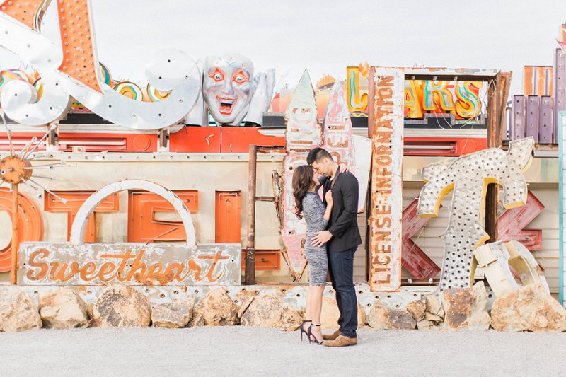 Las Vegas Engagement Photographer Neon Museum